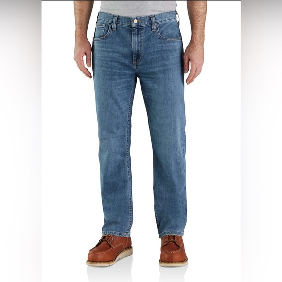 Carhartt Blue Relaxed Jeans Durable Comfort - Picture 1 of 11